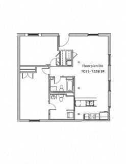 symmetrical floor plan of a second floor apartment